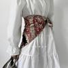 Style Bohème Mode Broderie Corset Large Ceinture Femmes Décontracté Décoratif Ceinture de Corsage à Lacets Foulard Triangulaire