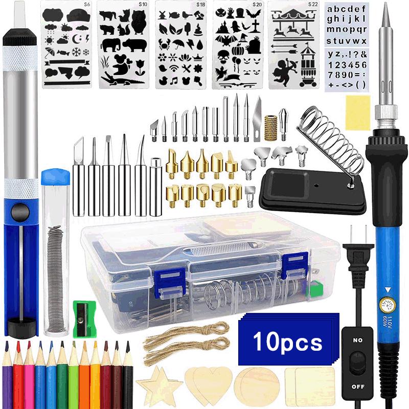 95-Piece Soldering & Pyrography Set with Engraving and Repair Tools