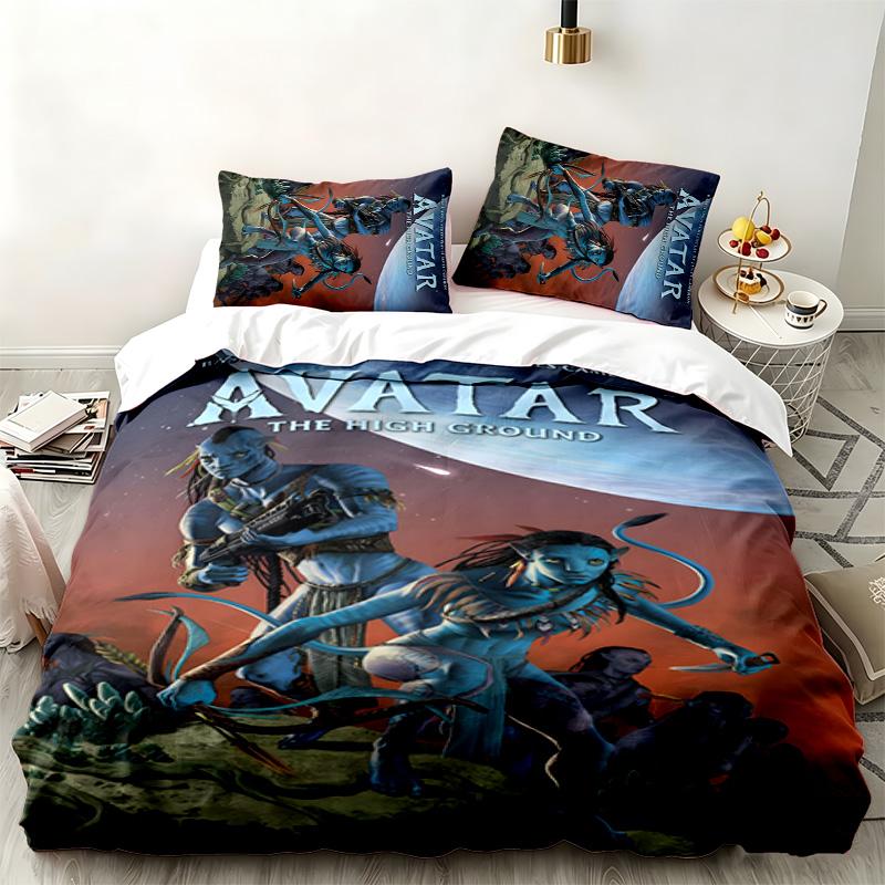 Ensemble 3 pièces Avatar Parfait pour la chambre à coucher Ensemble de literie confortable comprenant une housse de couette et deux taies d'oreiller Idéal pour un anniversaire ou Noël