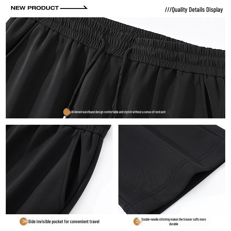 JEANSWEST LIFE Men's Plus-Velvet Casual Straight-Leg Sweatpants