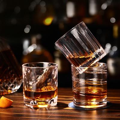 Rotating Whiskey Glass Old Fashioned Glass for Drinking Bourbon,Scotch,Cocktails ,Whisky, Shake Cup Creative Personality Glass