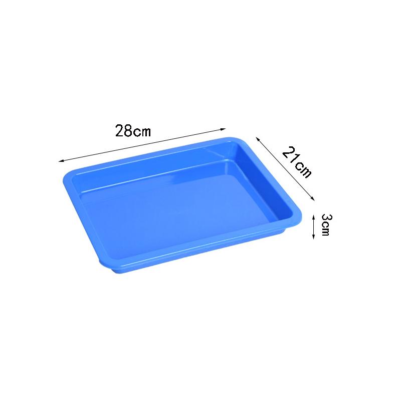 Plastic Square Tray Strong Color Cutlery Tray Serving Tray Flat Tray Coffee Tea Serving Holder Activity Tray Organizer