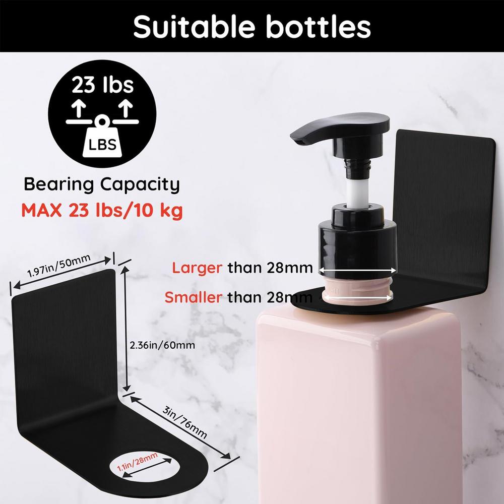Wall Shampoo Stainless Steel Bathroom Supply Shower Bottle Holder Portable Soap Rack Silver Wall Mount Gel Holder