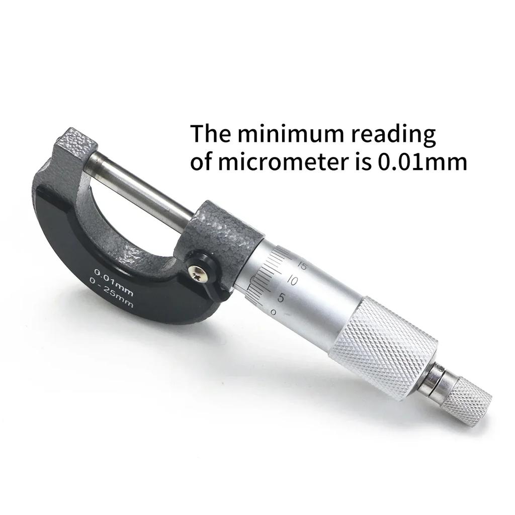 SHANHR Outside Micrometer 0-1"0-25mm Precision Gauge Caliper Micrometer Machinist Tool