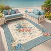 Magnolia Flower Bird Chinese Style Area Rug Ink Painting Art Carpet Floor Rug for Living Room Bedroom Apartment Decoration Gift
