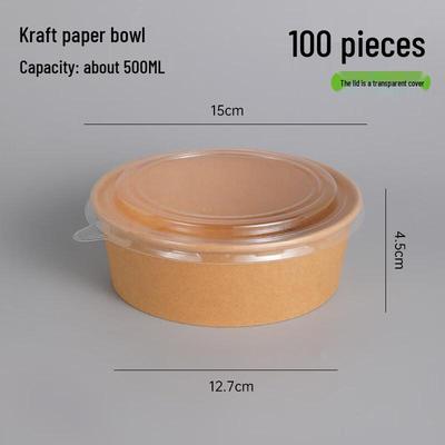 Bols à emporter jetables en papier kraft