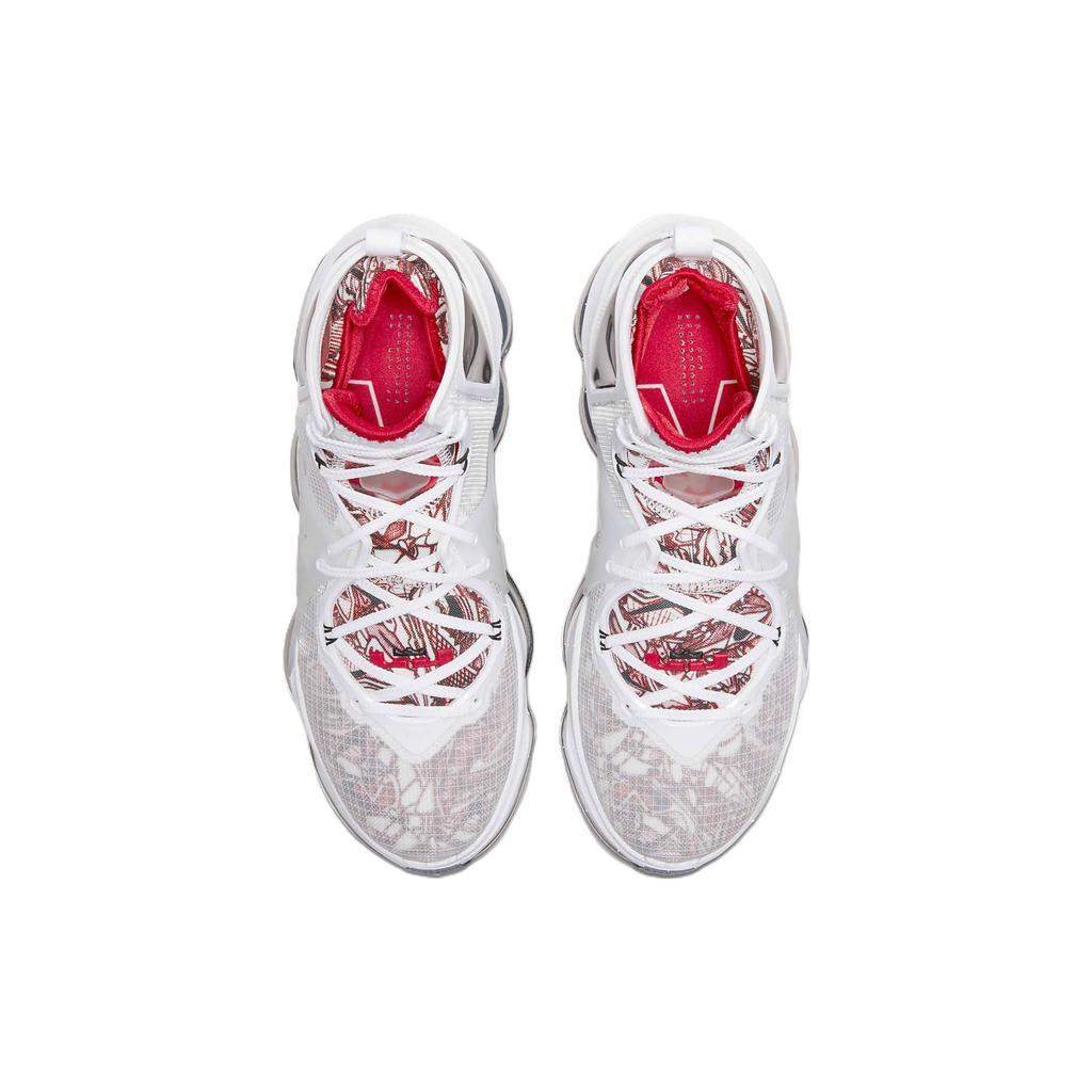 Nike LeBron 19 Sketch Men Sneakers White Black University-Red CZ0203-101