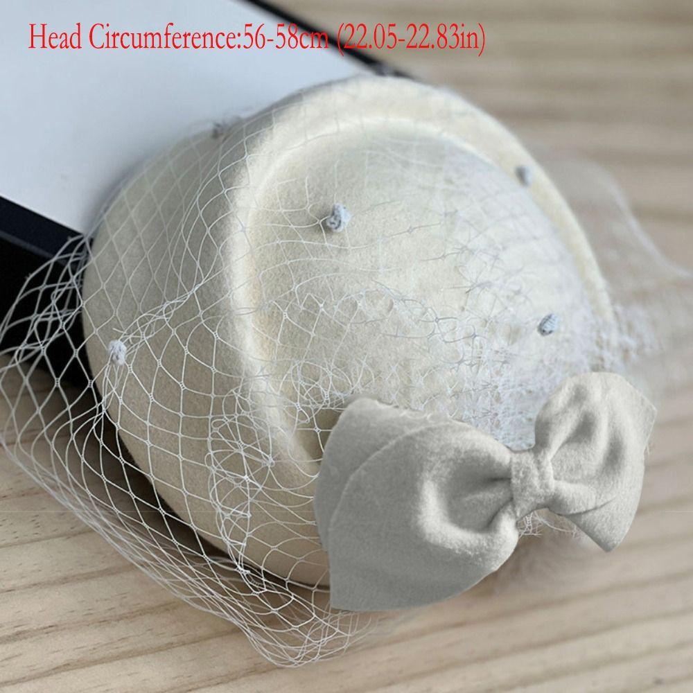 Temperament Bow Hat with Veil British Style Formal Hat New Fascinator Hat