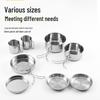 8-Piece Portable Stainless Steel Camping Tableware Set: Foldable Cups, Bowls, and Plates for Outdoor Picnic and BBQ Adventures