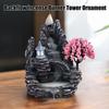 Resin Reflux Incense Burner Tower Sandalwood Decoration Home Indoor Aromatherapy Mosquito Repellent Incense Burner Ornament