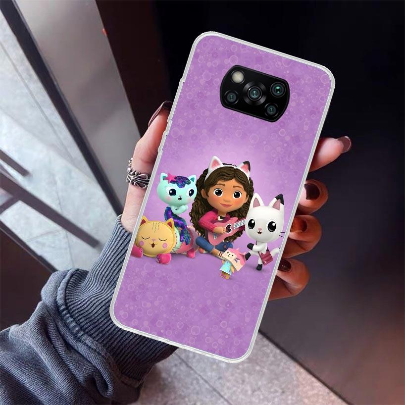 Cartoon Gabbys Dollhouse Phone Case For Xiaomi Poco X7 X6 X5 Pro F7 Ultra Redmi 15C 15 13 13C 12 12C 10 10A 10C 9 9A 9C 9T Shell