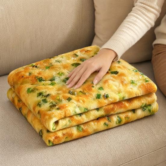 Pătură Flanelă cu Clătite Distractive, Pătură de Odihnă Creativă cu Model Realist de Clătite, Pătură Moale Confortabilă pentru Canapea, Fotoliu, Birou, Cameră de Cămine