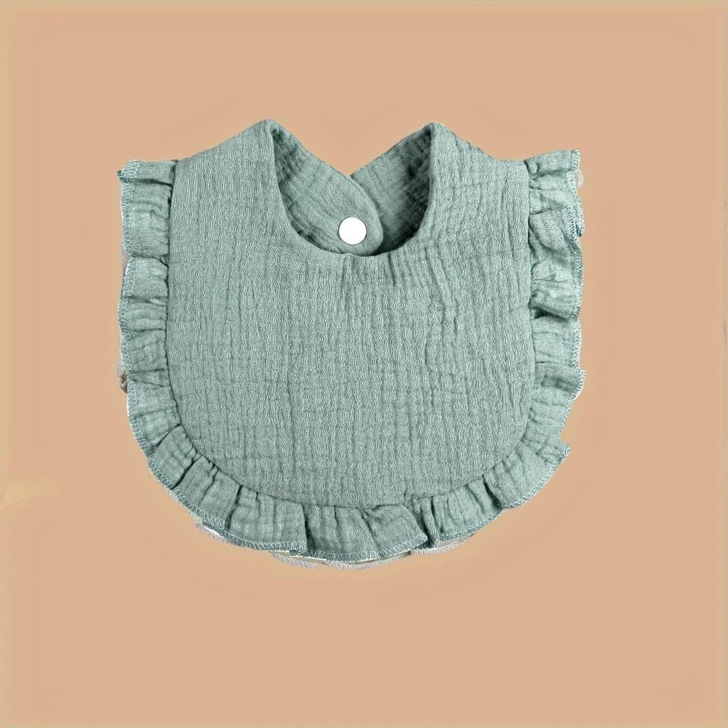 Květinový potisk Dětské bryndáčky Nastavitelné Zapínání Sliny Ručník Nařasený okraj Mušelín Bavlna Odříhnutí Tkaniny Duha A Grade Dívčí šátek na krmení