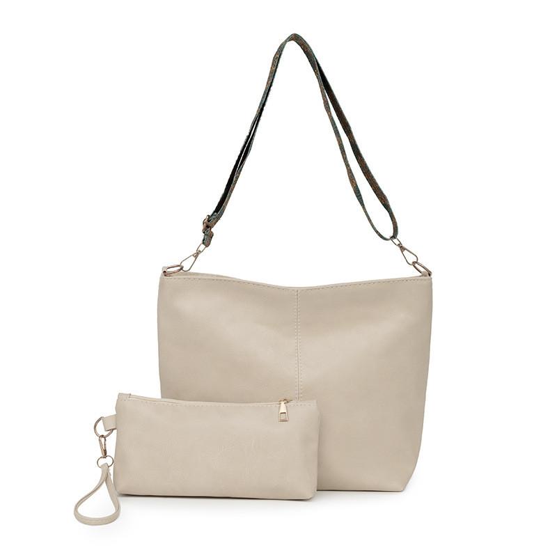 Pu Material Tote Bag For Women Large Capacity Crossbody Purse With Zipper Closure
