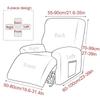 4Pcs In 1Seat Polar Fleece Recliner Sofa Cover Non-Slip Stretch Relaxing Armchair Cover Single Sofa Slipcover