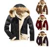 Men's Faux Leather Shearling Jacket - Warm Velvet Fur Overcoat