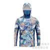 Mens Quick-Dry Fishing Hoodie With Face Cover Camo Outdoor Sun Protection Shirt Casting Shore
