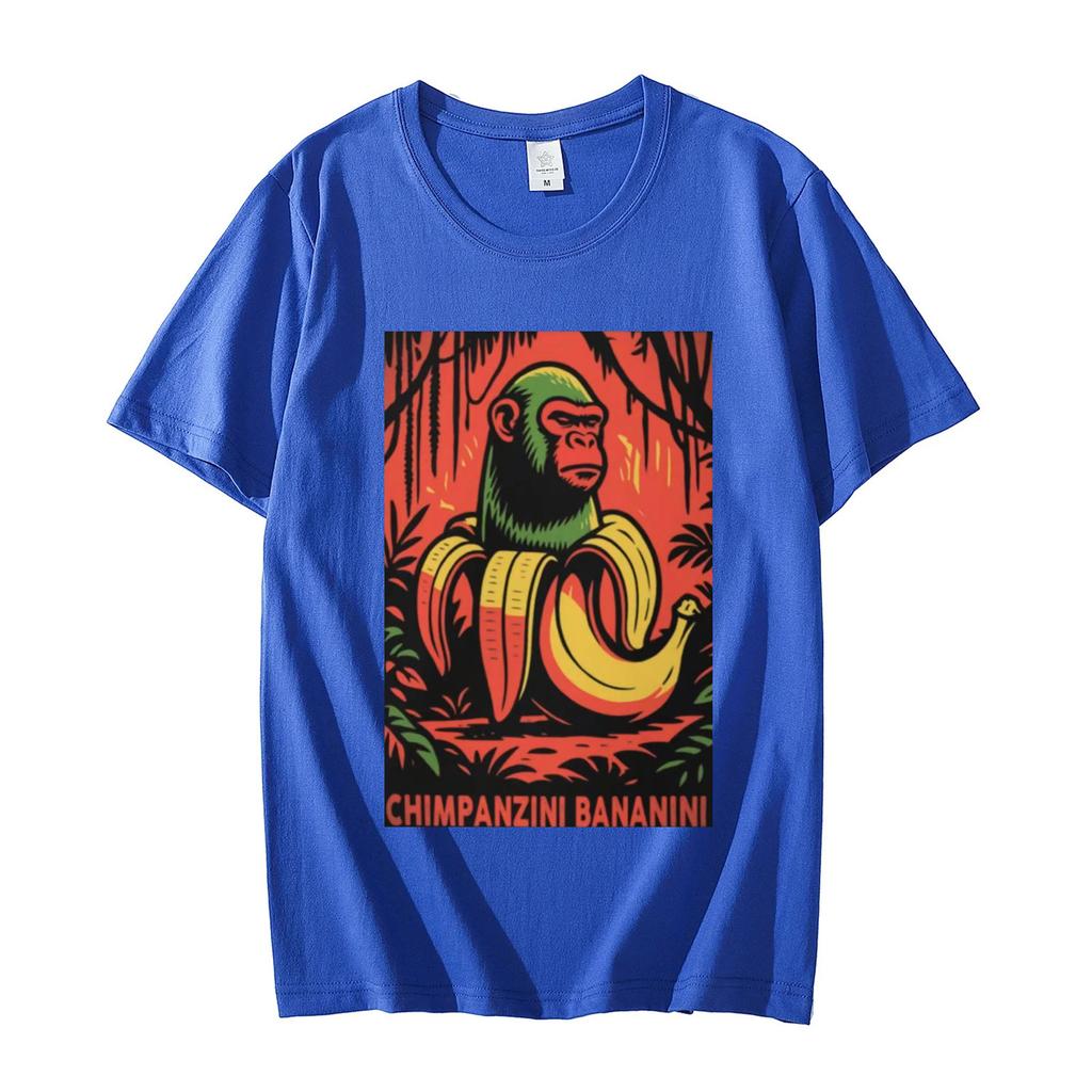 Chimpanzini Bananini Graphic T Shirts Mens Womens Fashion Oversized Short Sleeve Tshirt High Quality Cotton Clothing Tshirts