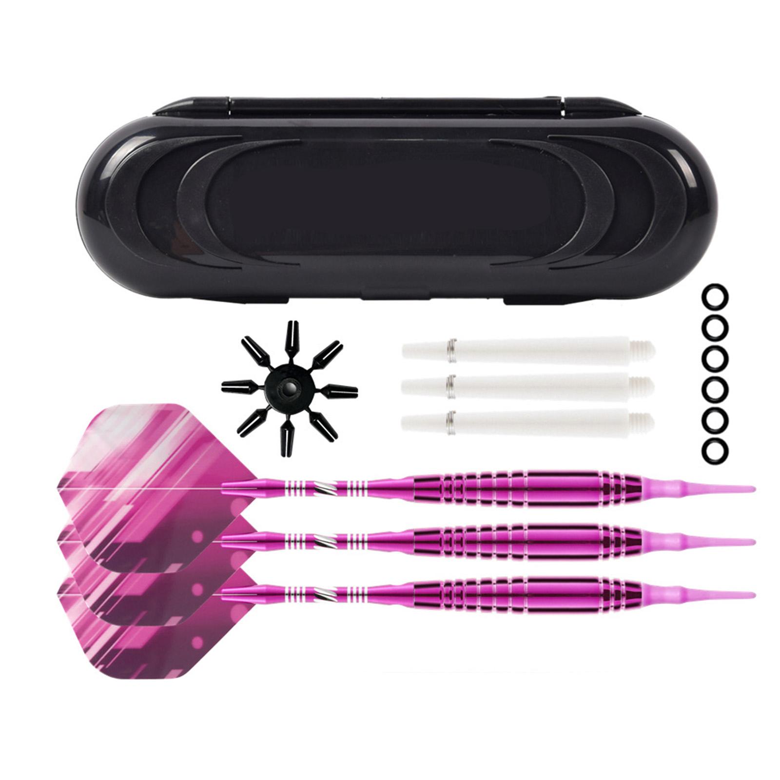 

3Pcs/pack 19g Soft Tip Darts Set Standard PET Flight Aluminum Shafts Plastic Tip Darts with Storage Box for Beginner