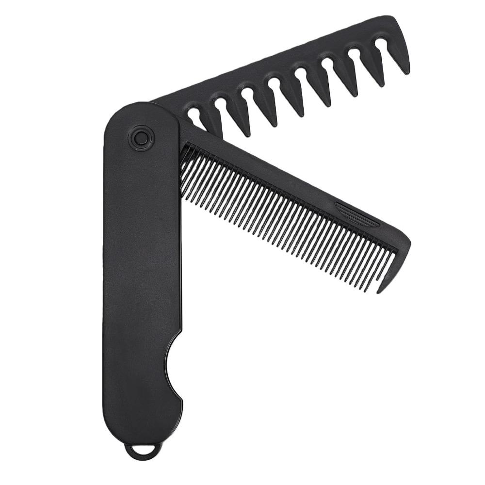 2pcs Compact Size Folding Pocket Combs Folding Design Texture Comb Wide Tooth Comb  For Travel