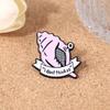 Creative Conch Cartoon Brooch English Peripheral Metal Badge Backpack Clothes Decorative Accessories Trend