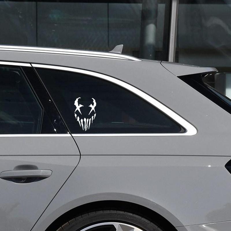 G013 8.5X13CM Motorcycle Decals Reflective Car Sticker Devil Pattern Stickers