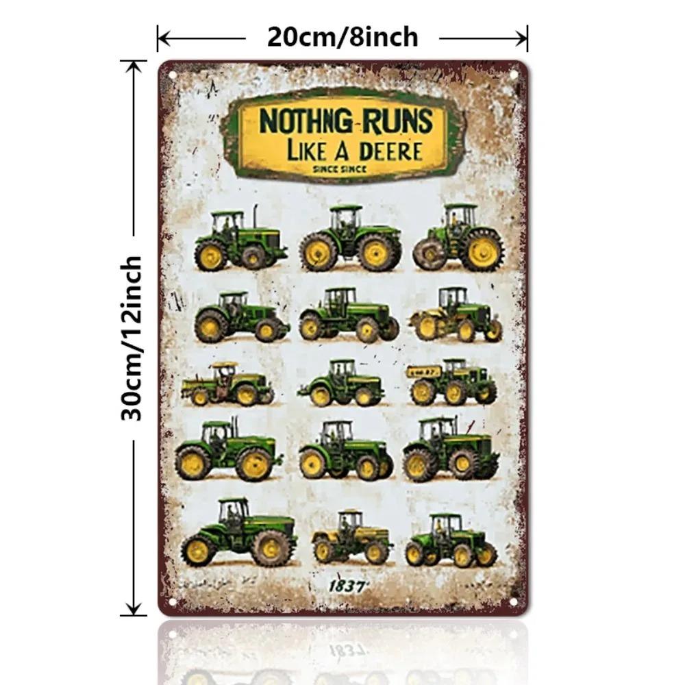 KitchenFarm Nostalgia Tractor Metal Sign Vintage Rustic Wall Decor 787x1181 Inch Retro Bar Pub Tin Sign 20x30cm