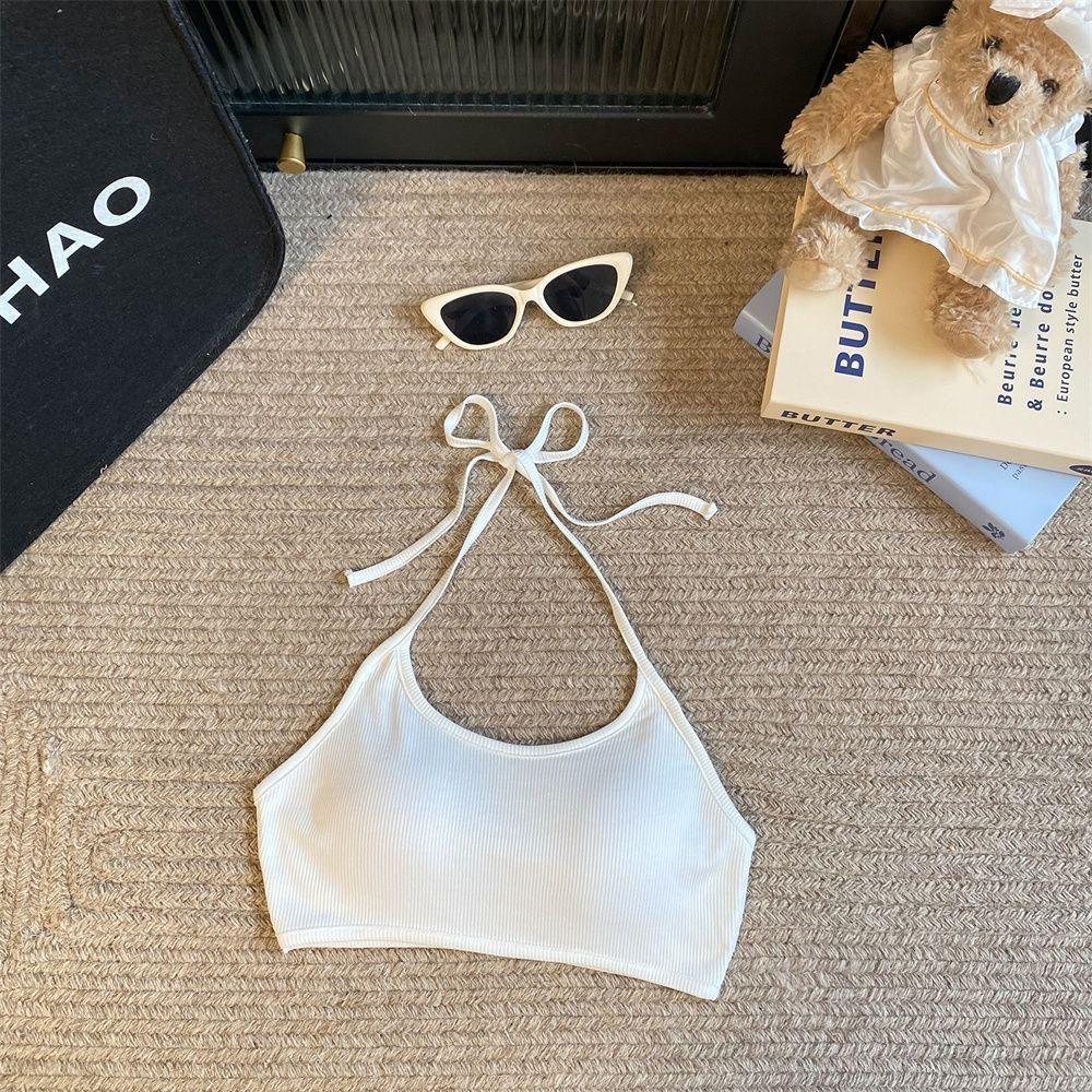 Pure Sweet and Spicy Halter Halter Top Vest with Chest Pad One Female Base Sexy Underwear