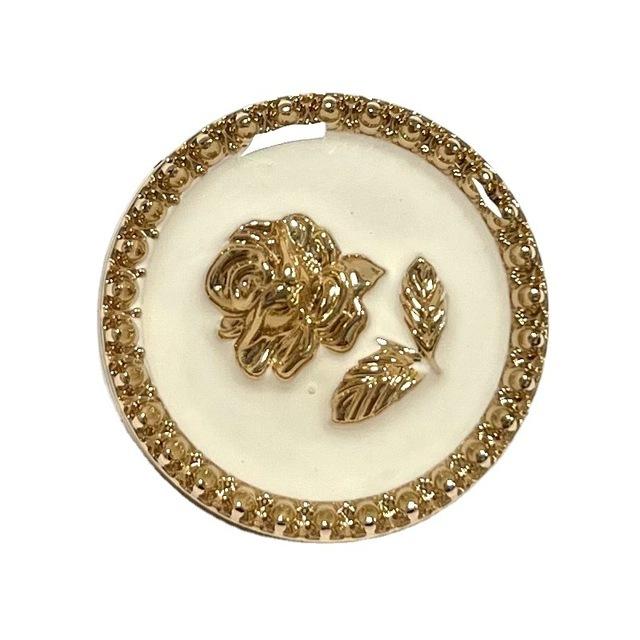6Pcs High-End Design Round Metal Luxury Brand Sewing Button For Clothing Accessory Handmade Diy Material Decoration Gold Black