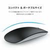 AmeToNana Wireless Bluetooth Minimalist Compatible with iPad and TELEC Japanese Instruction Matte Black Mouse, Quiet, 2.3cm Thin, Anti-Fingerprint,