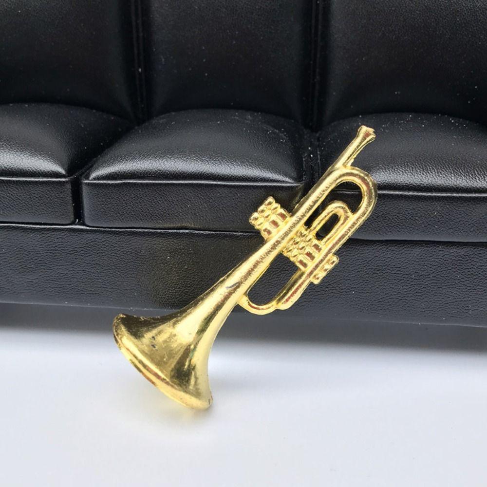 Plastic Plastic Gold Musical Instrument Saxophone Dollhouse Mini Musical  1:12 Dollhouse