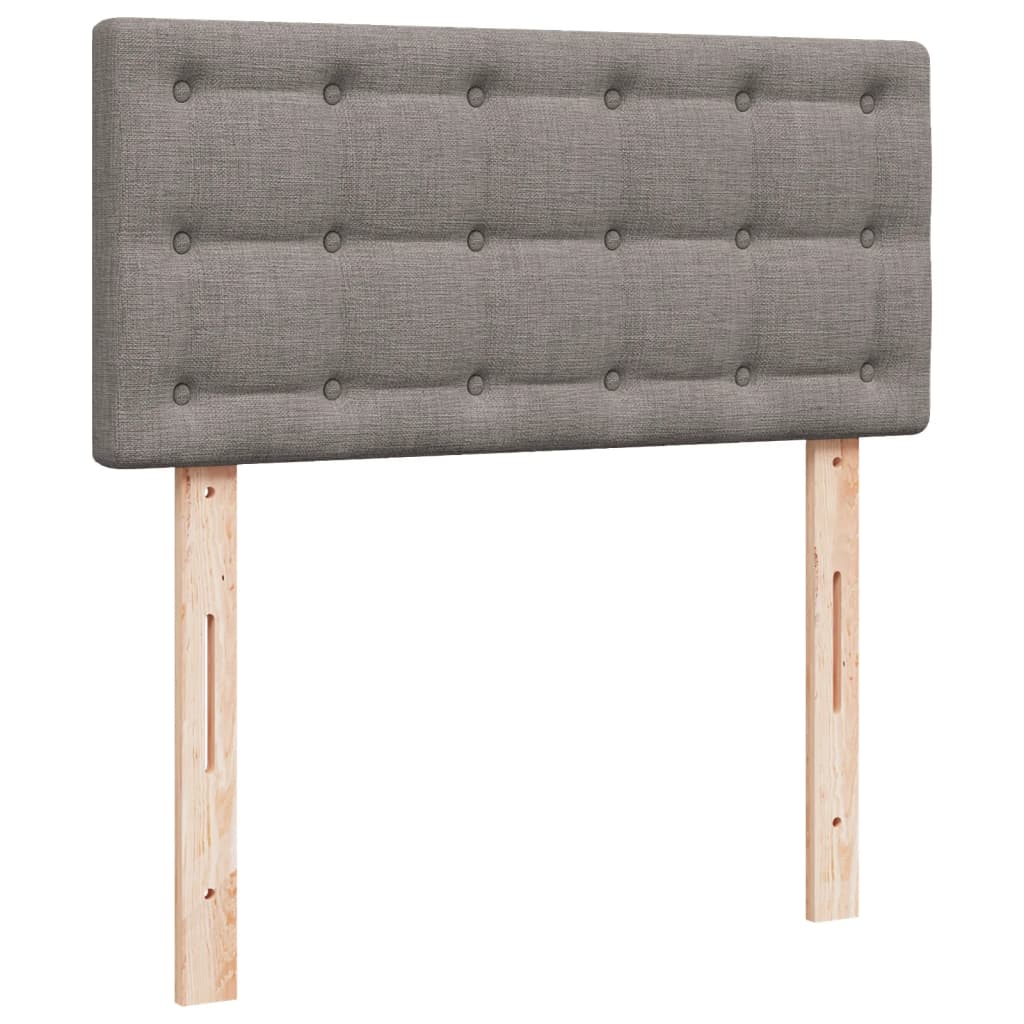 Vidaxl Letto Continentale Con Materasso, Taupe, Tessuto, 90X200 Cm