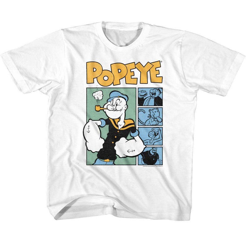 Popeye Boxes White Toddler T-Shirt 160