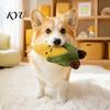 Plush Chew Toys for Puppy Corn Dog Toy, Squeaky Stuffed Indoor Play Pets Soft Teething Toy Small to Medium Dogs Natural Biting