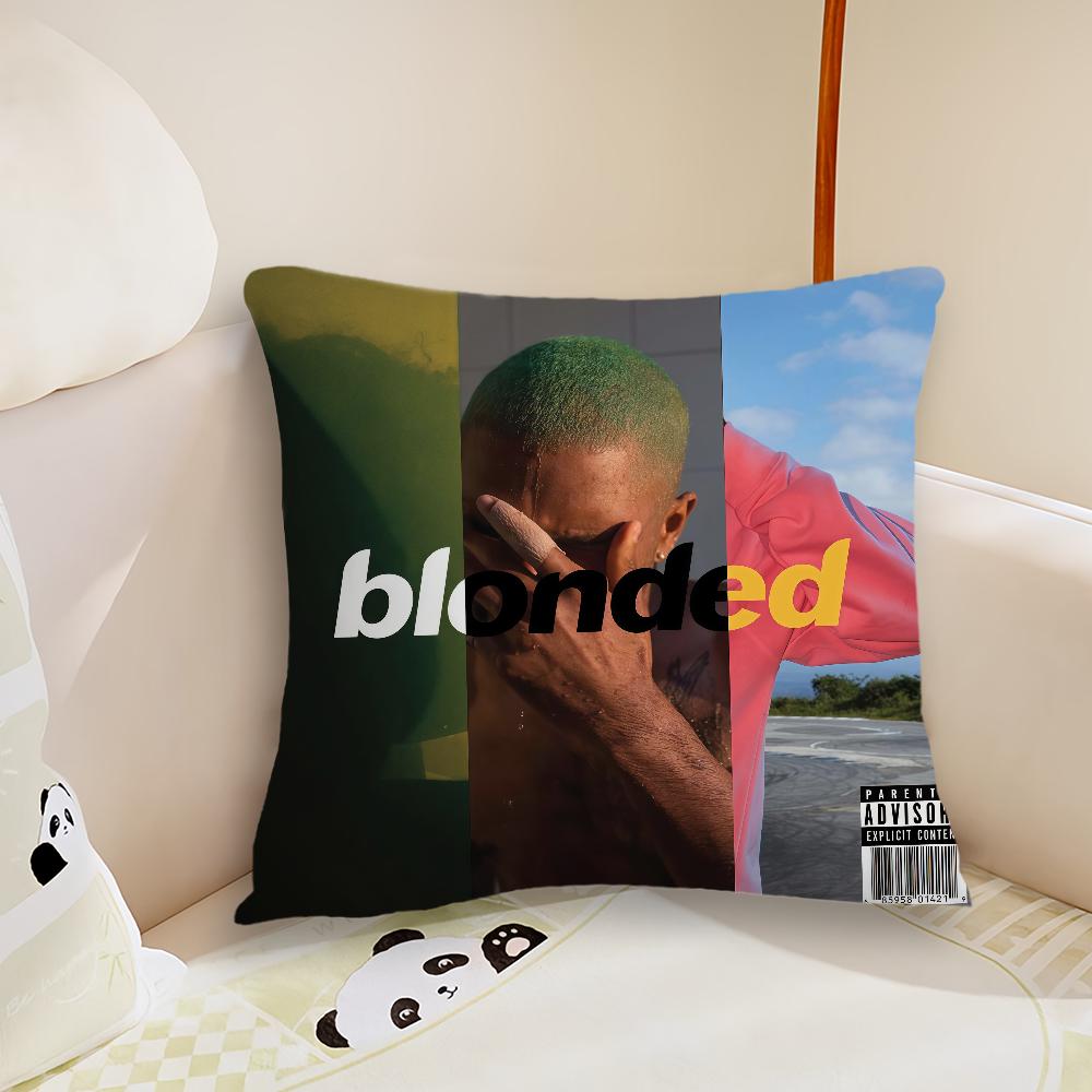 Singer FFrank Blonde cushion cover Pillow Case Plush Fabric Soft Double Sided Print Sofa Cushion Cover Throw Pillow Covers