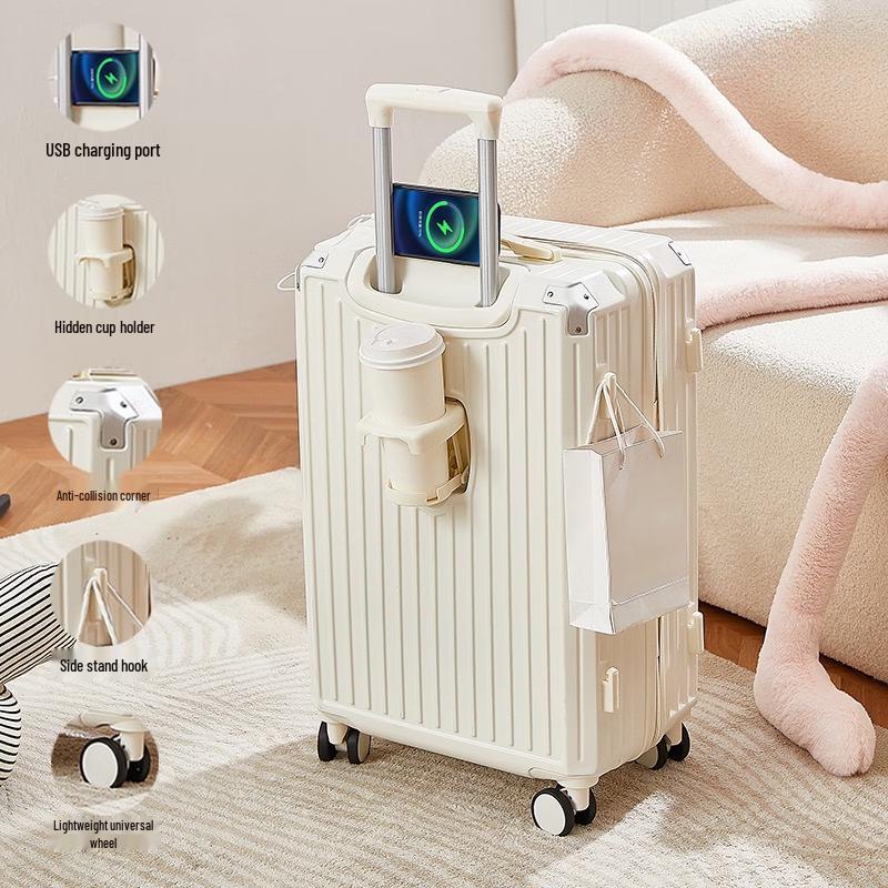 DCLOUD Hardside Luggage with Cup Holder