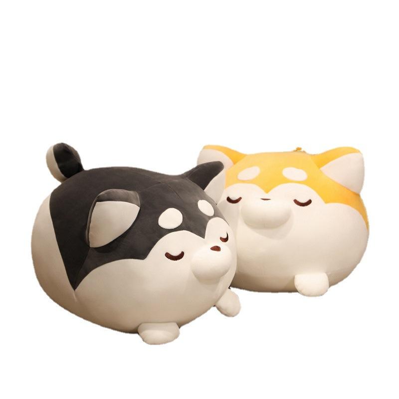 Japanese Chubby Puppy Doll Soft Cute Husky Erha Big Throw Pillow Girl Sleeping On The Bed Holding Doll Gift