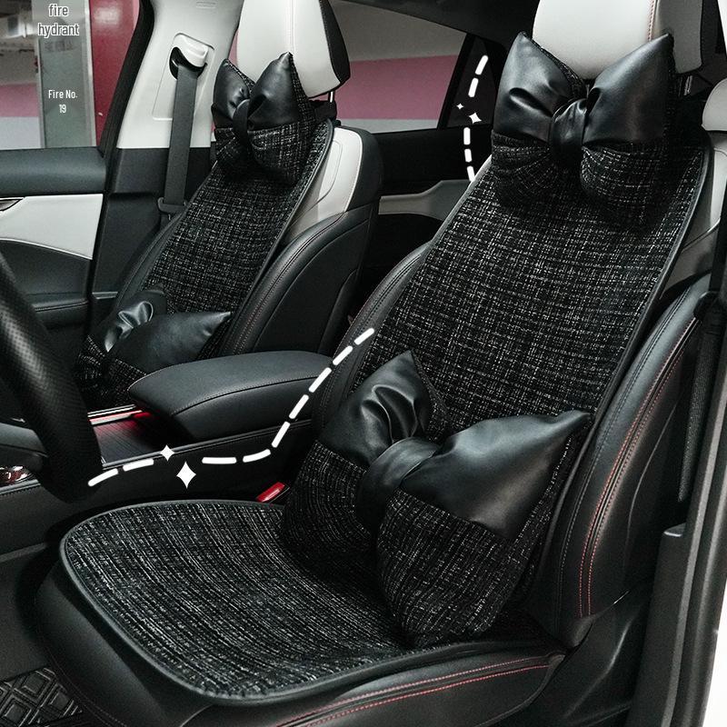2025 French Chic Universal Non-Slip Car Seat Cushion - Four Seasons Comfort