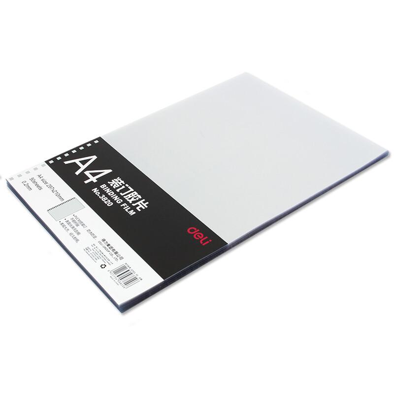 Deli 3820 A4 Transparent PVC Binding Film
