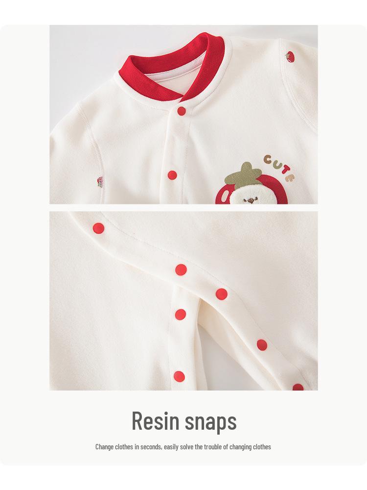 Pure Cotton Newborn Jumpsuit: Spring/Autumn Baby Romper, Full Moon Clothes, Hundred Days, Winter Wear & New Year's Outfit