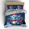 Cute Festive Dragon Design Bedding Duvet Cover Set  (1*Duvet Cover 2*Pillowcases, Without Duvet Insert)