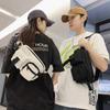 Zipper Men's Chest Bag Pocket Single Shoulder Bag Fashion Nylon Waist Bag  Outdoors