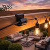 String Light Installation Tools Outdoor Clips, Black Plastic Organize Hooks, Weather Resistant Mounts Snap-on Fasteners for Garden Backyard Decoration