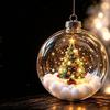 2D Flachmuster Weihnachtsbaumkugel-Schmuck Transparente Feiertagsbaum-Dekoration Geschenketausch