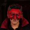 Langlebige Horror Cosplay Maske Halloween Dämon Schaumstoffmaske, Roter Teufel Gruselige Halbmaske Retro Schwarz für Cosplay, Kostüm, Maskenball Party Zubehör