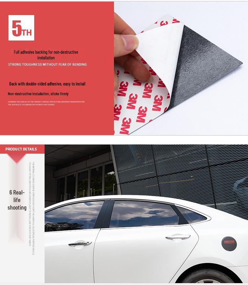 Custom Window Trim Stickers for 2020 Corolla, Levin, and RAV4 - Mirror Finish Center Pillar