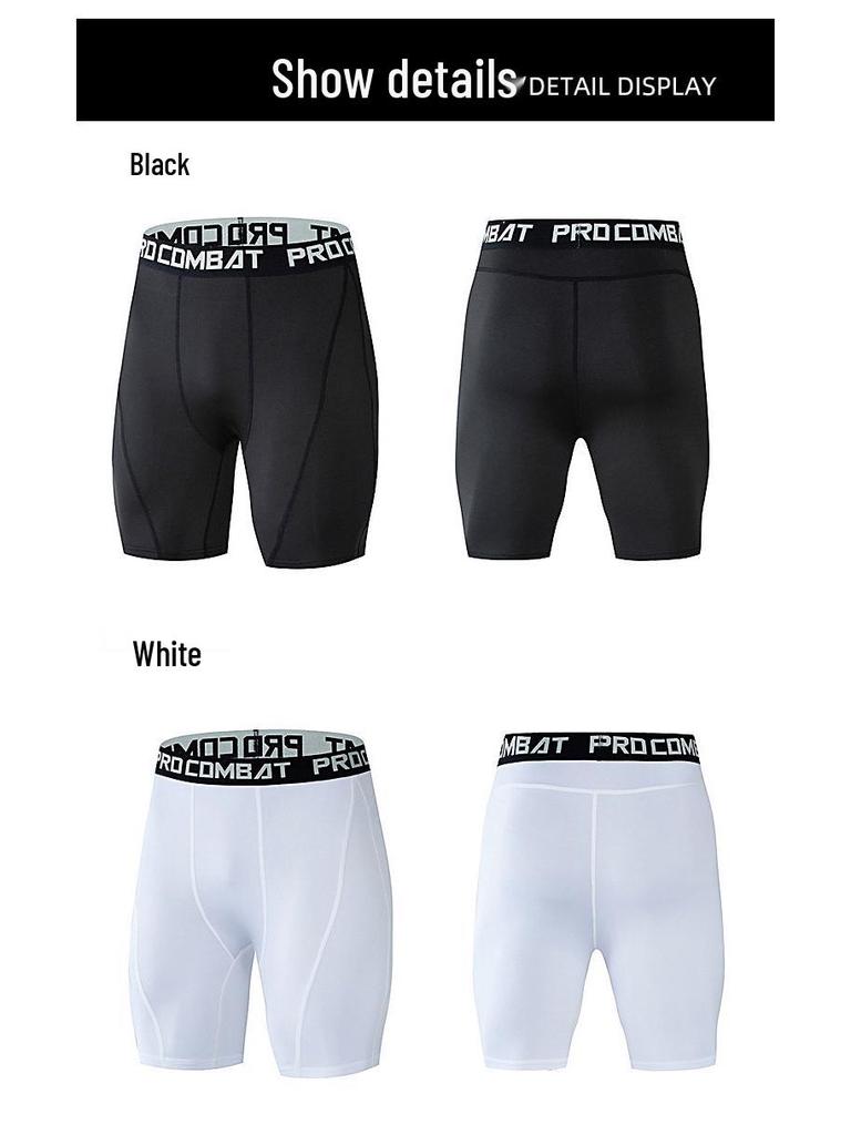 Men's Quick-Dry Compression Shorts for Running, Fitness, and Basketball - 5-Point Stretch Base Layer Athletic Pants.