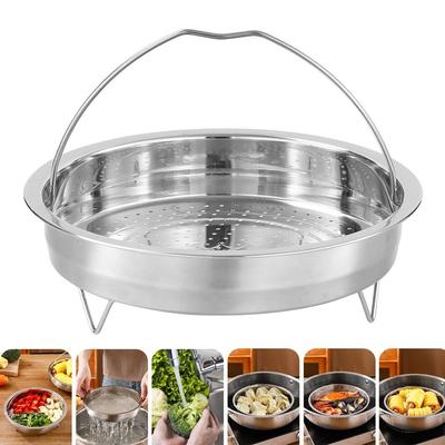 Steamer Shelf Food Steamer Basket with Handle 304 Stainless Steel Steaming Grid Cooking Utensils Pot Steaming