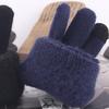 Gestrickte winddichte Skihandschuhe isoliert Touchscreen für Damen Herren Winter Schneemobil Radfahren Wandern