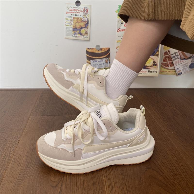 Korean Version Fashion Women's Shoes 2024 Spring Summer New Style Versatile and Comfortable Casual Thick Soled Sneakers Women